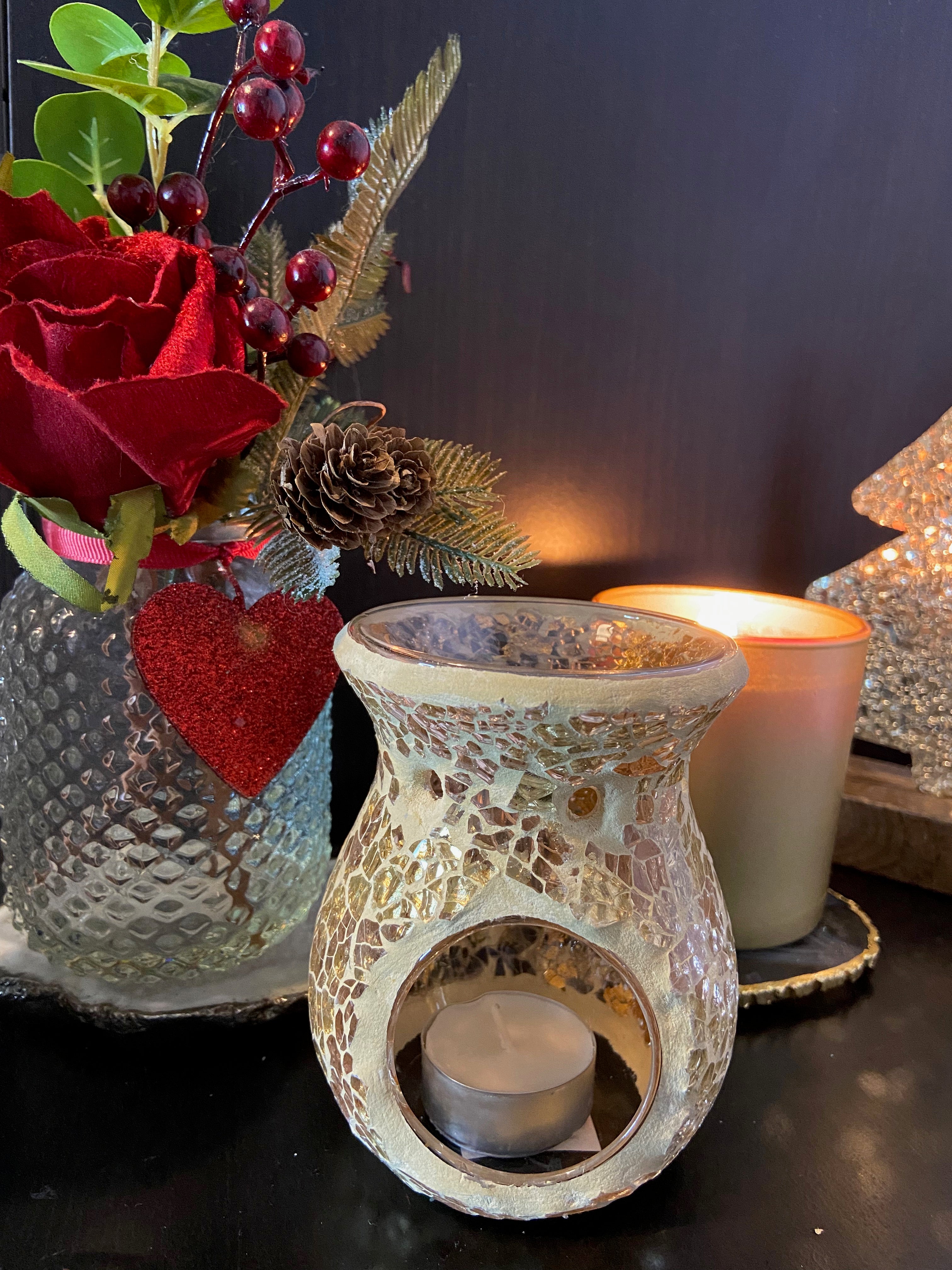 Crackle Glass Wax Burners