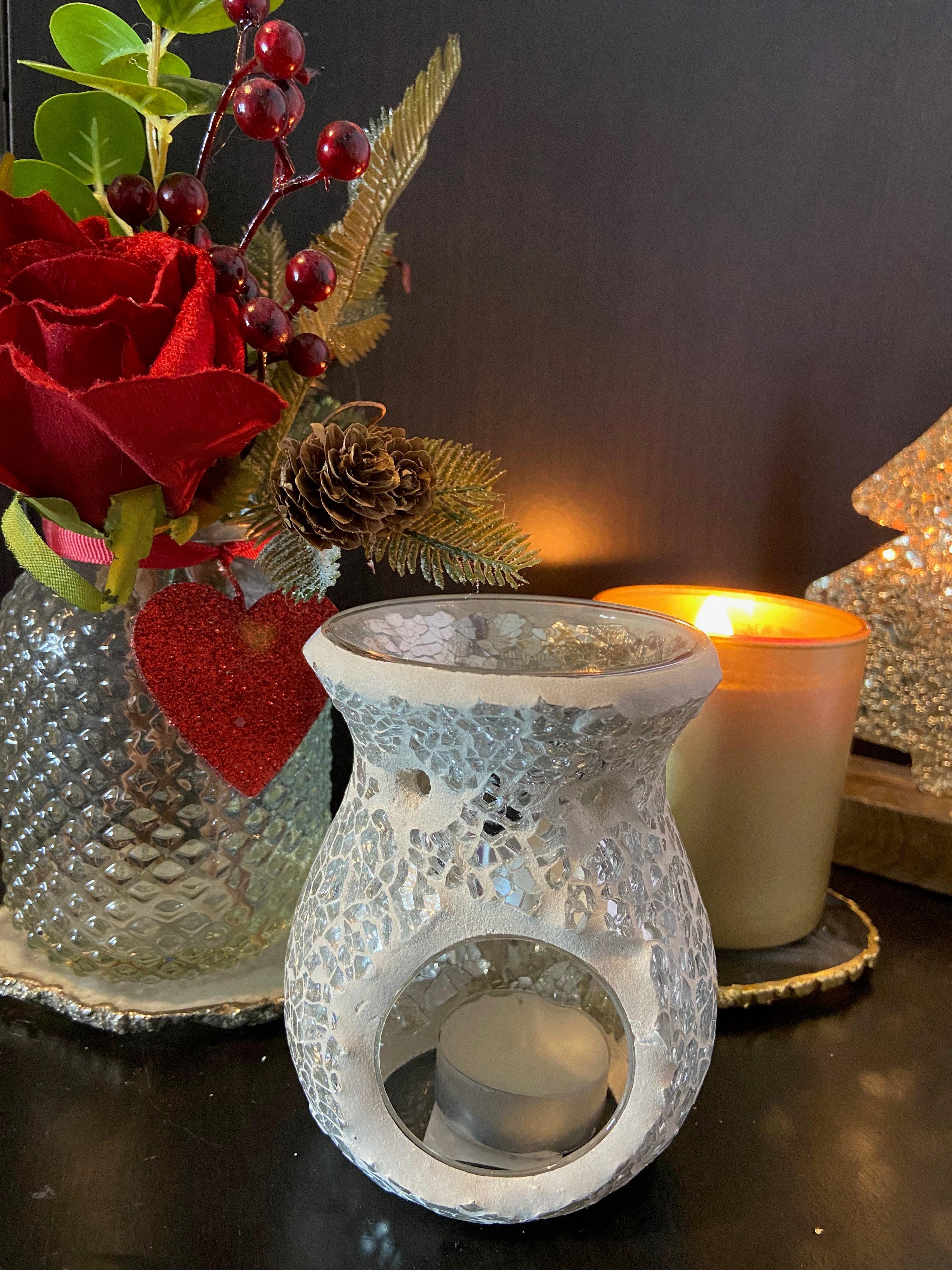 Crackle Glass Wax Burners