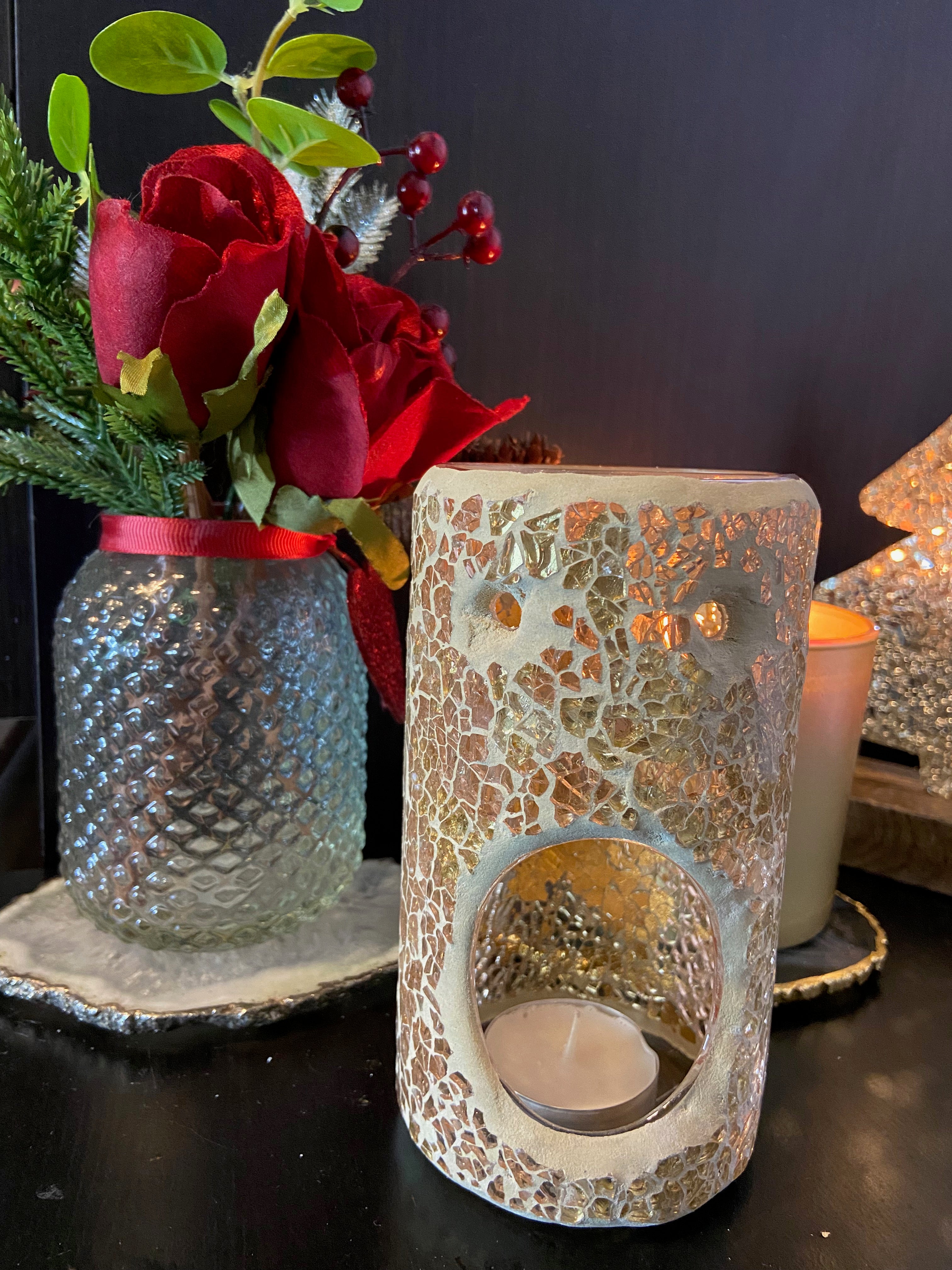 Crackle Glass Wax Burners