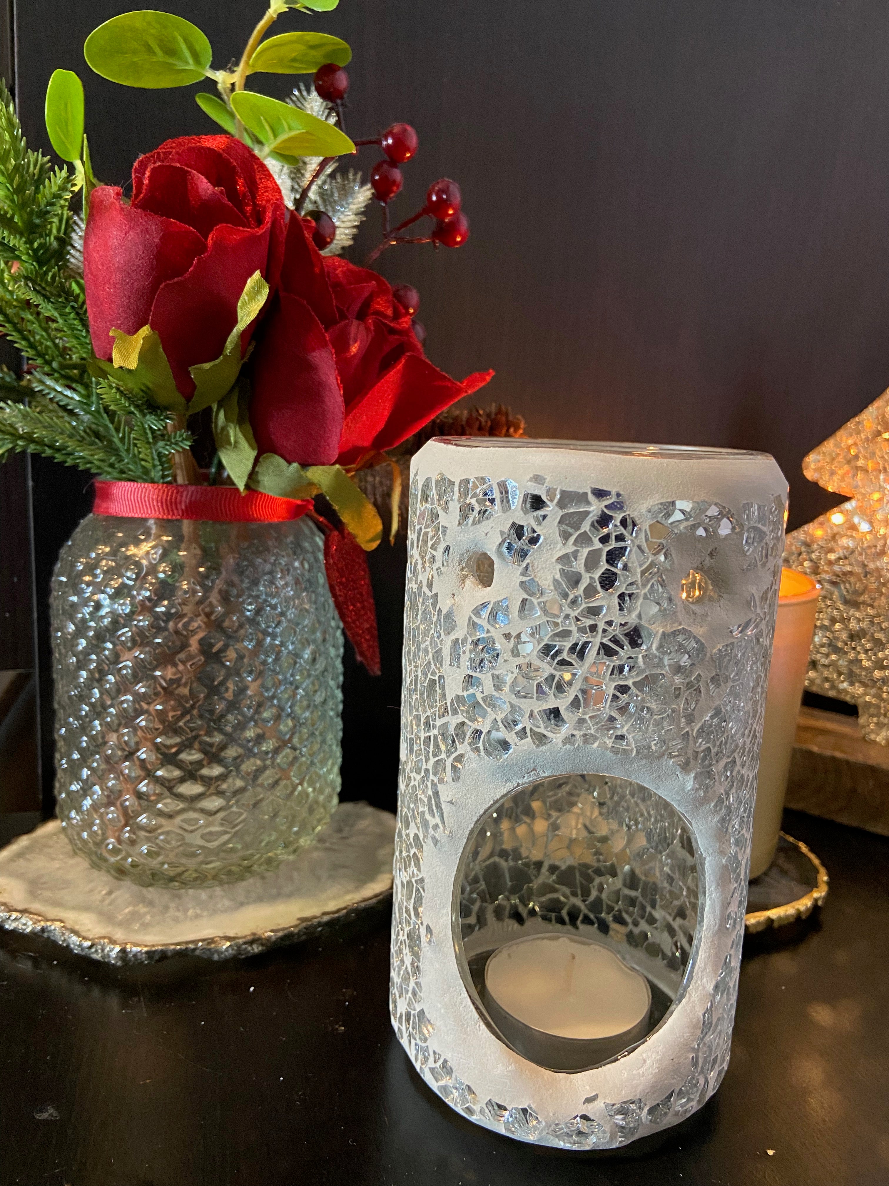 Crackle Glass Wax Burners