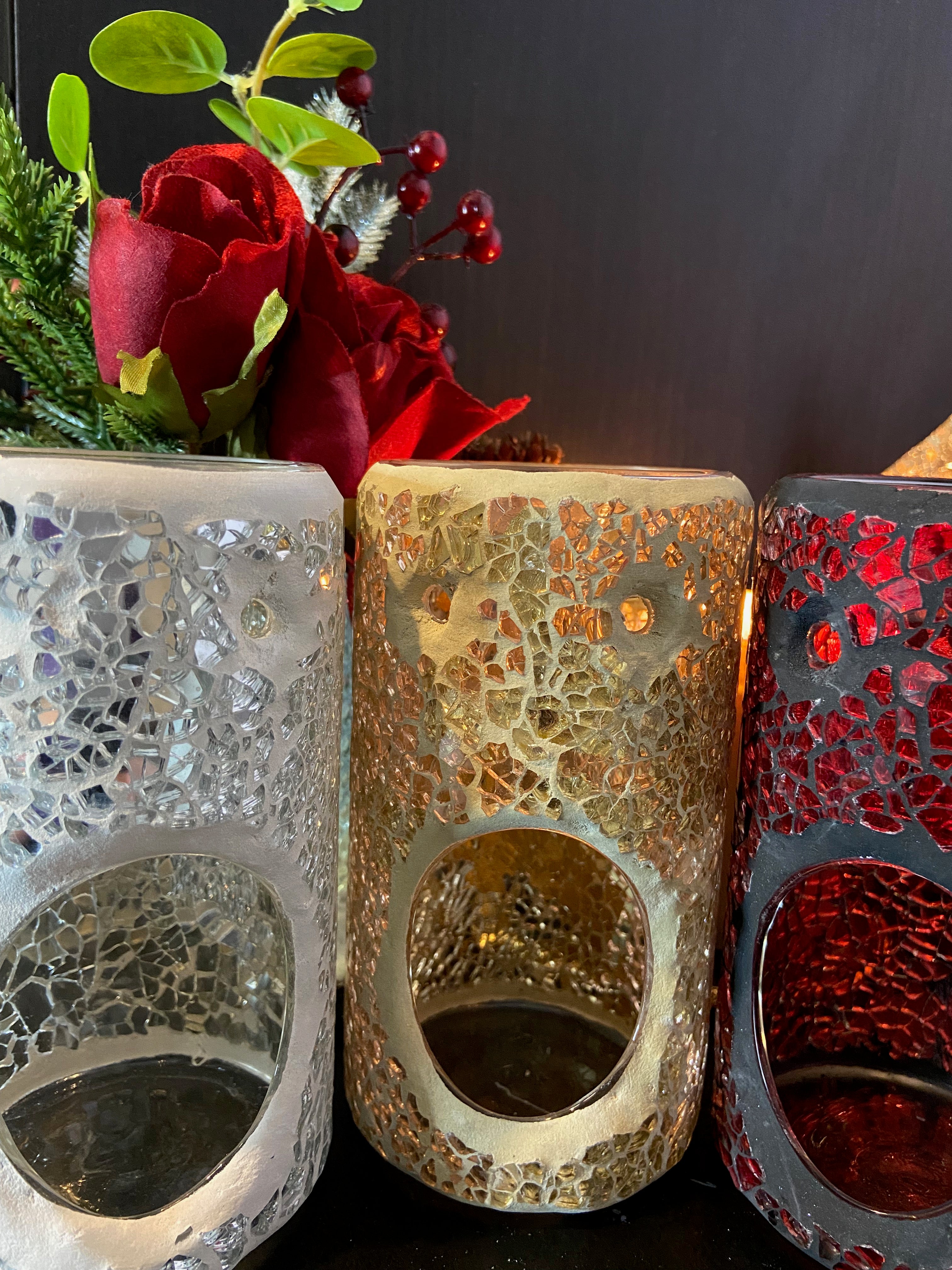 Crackle Glass Wax Burners