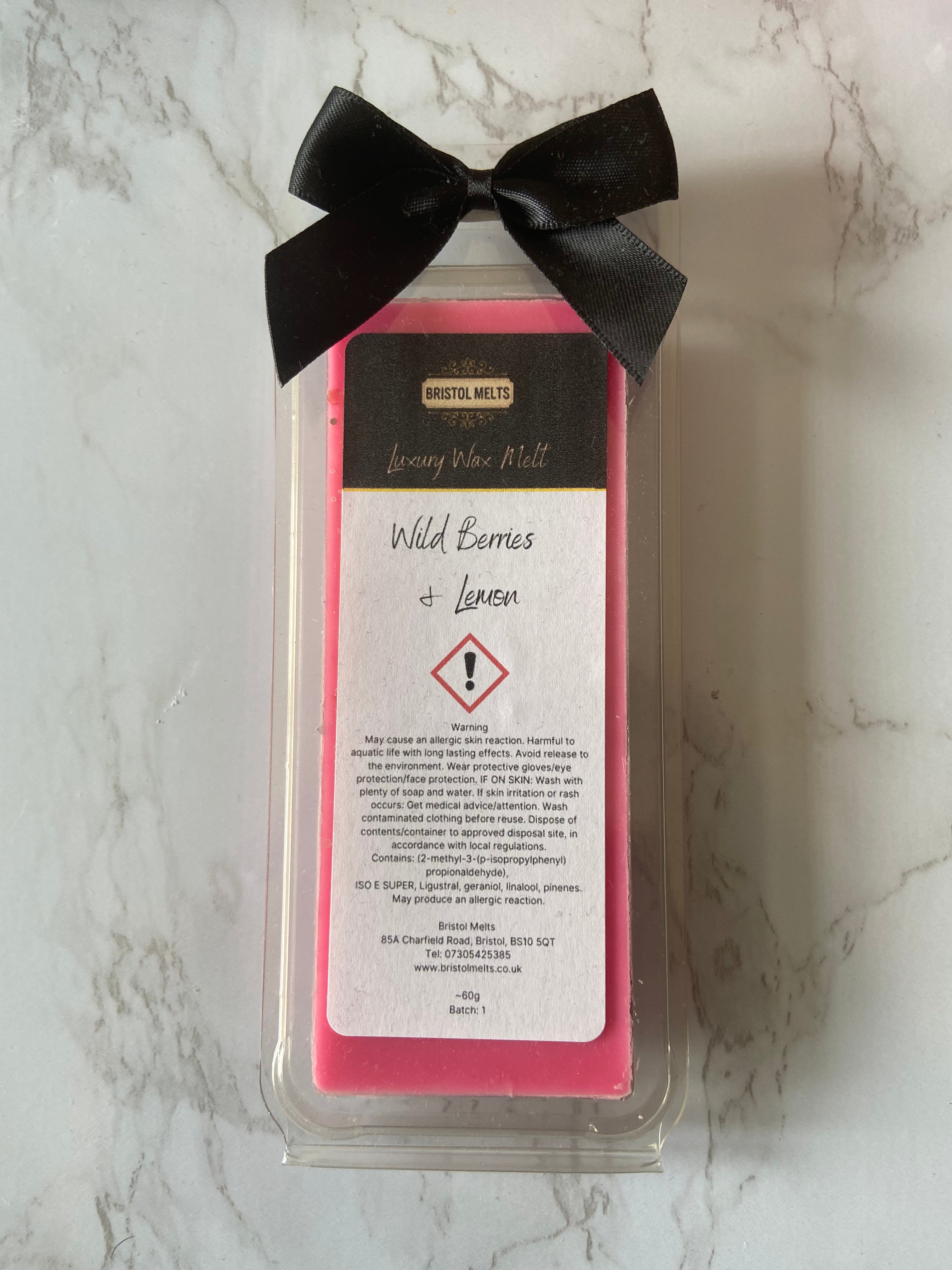 Cire fondante aux baies sauvages et au citron